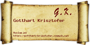 Gotthart Krisztofer névjegykártya