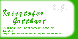 krisztofer gotthart business card